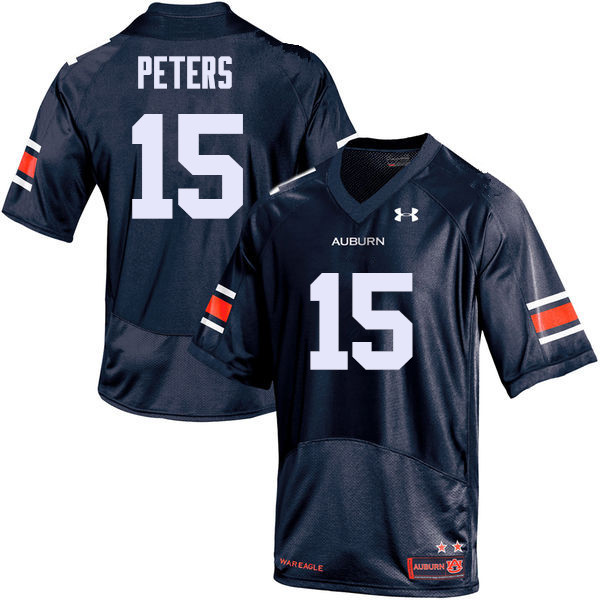 Auburn Tigers Men's Jordyn Peters #15 Navy Under Armour Stitched College NCAA Authentic Football Jersey DBM2074LE
